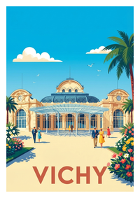 Poster souvenir de Vichy – image brute sans cadre