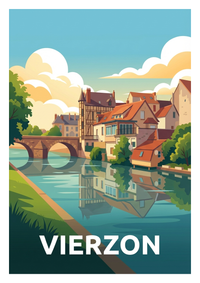 Poster souvenir de Vierzon – image brute sans cadre