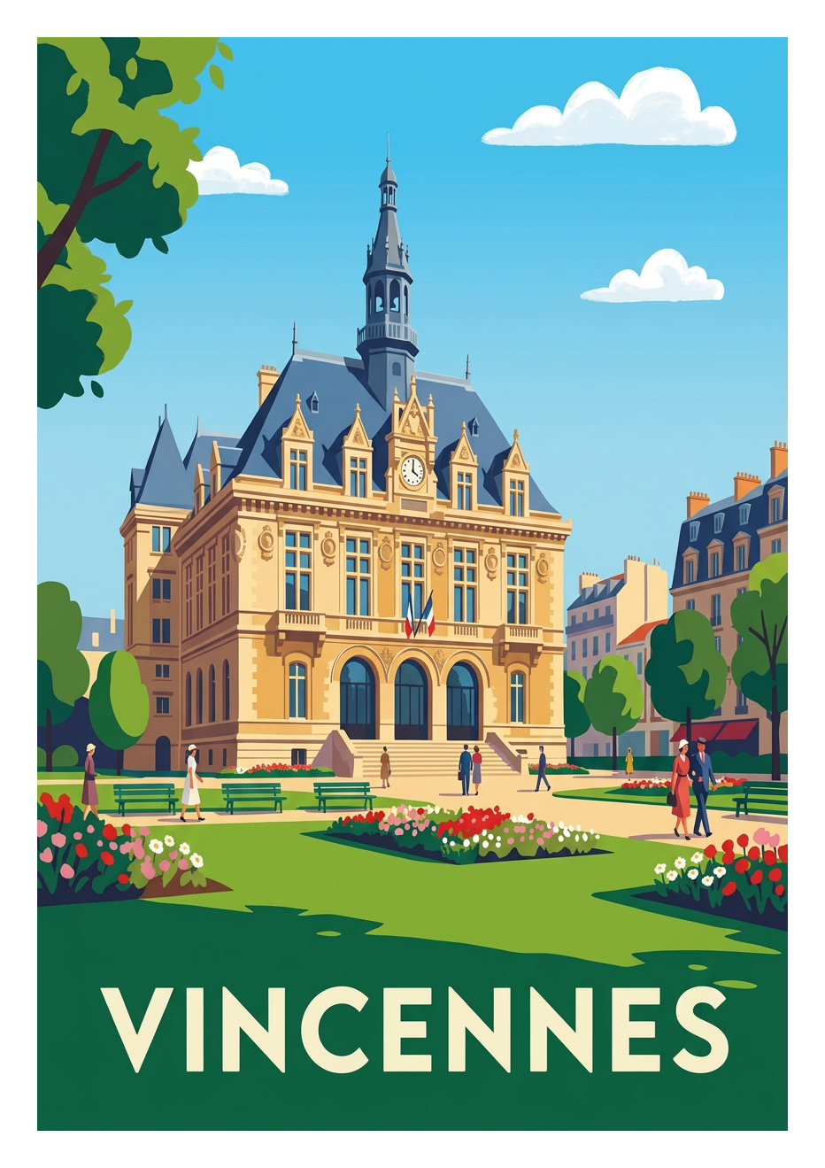 Poster souvenir de Vincennes – image brute sans cadre