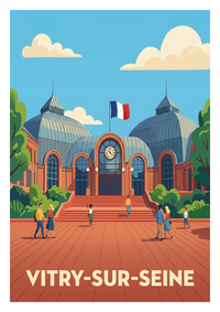 Poster souvenir de Vitry-sur-Seine – image brute sans cadre