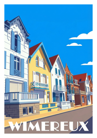 Poster souvenir de Wimereux – image brute sans cadre