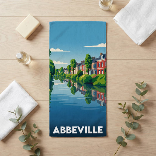 Serviette de bain 30 cm x 60 cm souvenir de Abbeville