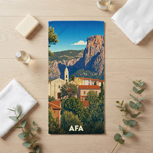 Serviette de bain 30 cm x 60 cm souvenir de Afa