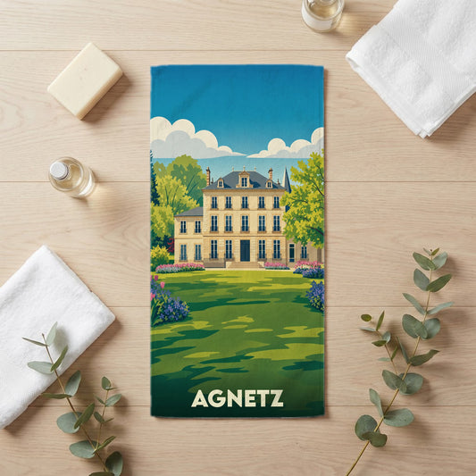 Serviette de bain 30 cm x 60 cm souvenir de Agnetz