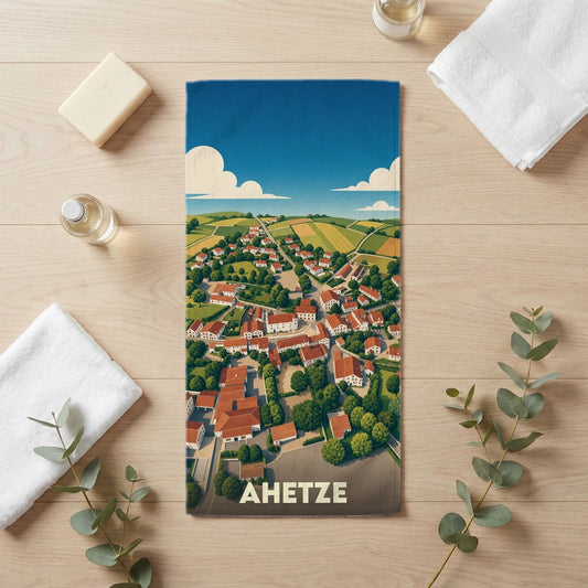 Serviette de bain 30 cm x 60 cm souvenir de Ahetze