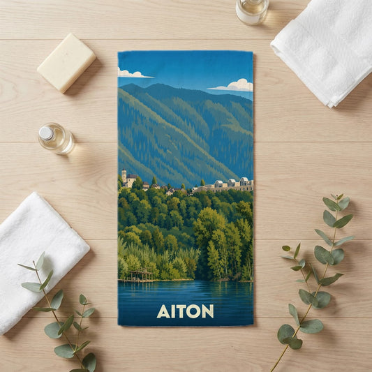 Serviette de bain 30 cm x 60 cm souvenir de Aiton