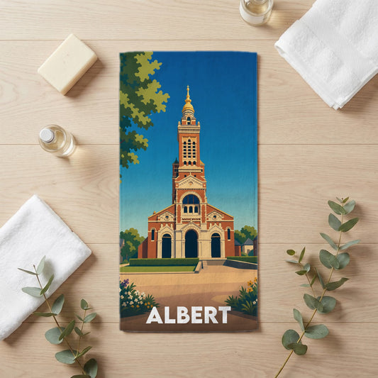 Serviette de bain 30 cm x 60 cm souvenir de Albert