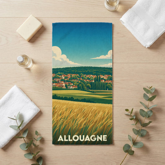 Serviette de bain 30 cm x 60 cm souvenir de Allouagne