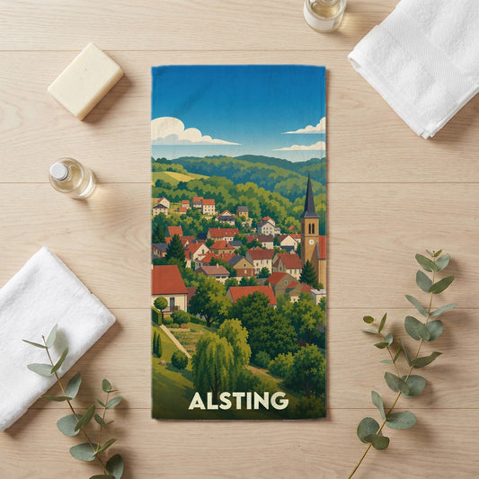 Serviette de bain 30 cm x 60 cm souvenir de Alsting