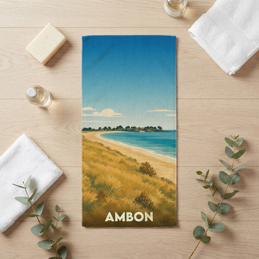 Serviette de bain 30 cm x 60 cm souvenir de Ambon