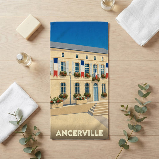 Serviette de bain 30 cm x 60 cm souvenir de Ancerville