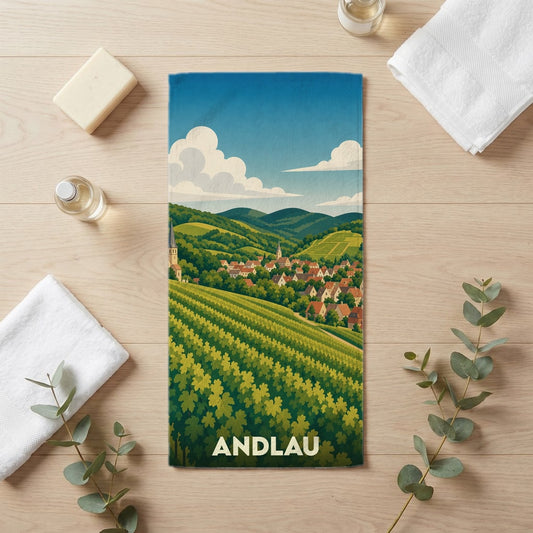 Serviette de bain 30 cm x 60 cm souvenir de Andlau