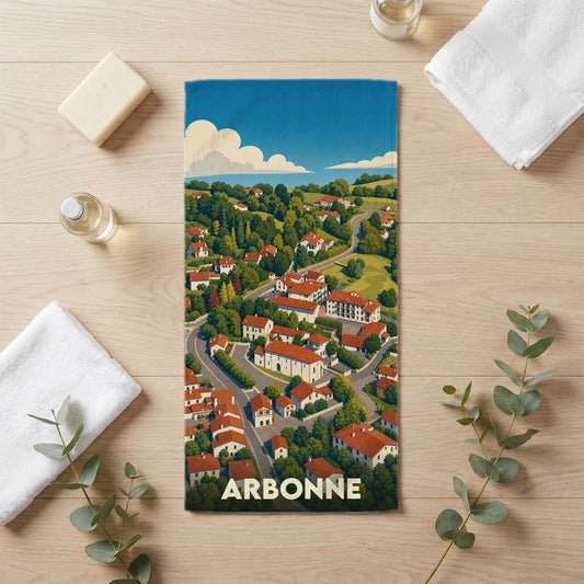 Serviette de bain 30 cm x 60 cm souvenir de Arbonne