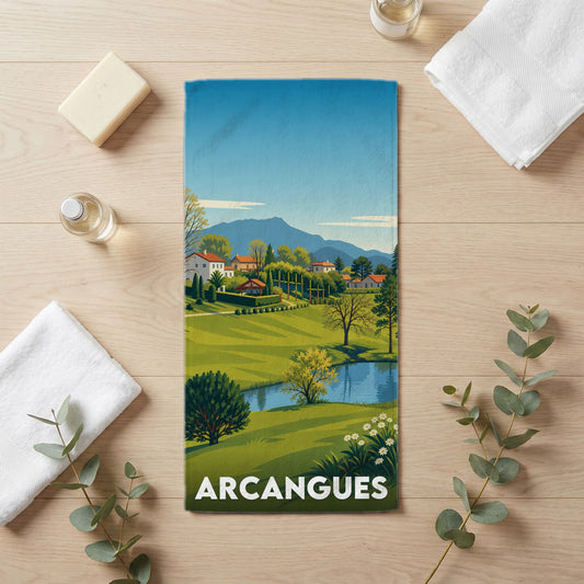 Serviette de bain 30 cm x 60 cm souvenir de Arcangues