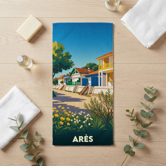 Serviette de bain 30 cm x 60 cm souvenir de Arès