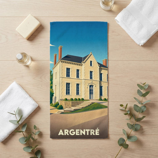 Serviette de bain 30 cm x 60 cm souvenir de Argentré