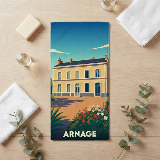 Serviette de bain 30 cm x 60 cm souvenir de Arnage