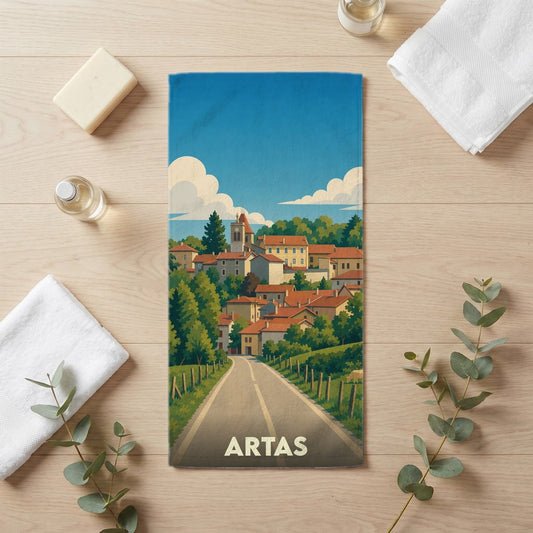 Serviette de bain 30 cm x 60 cm souvenir de Artas