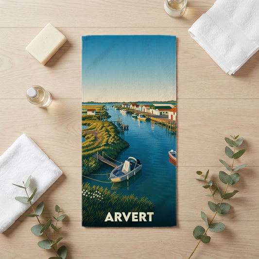 Serviette de bain 30 cm x 60 cm souvenir de Arvert
