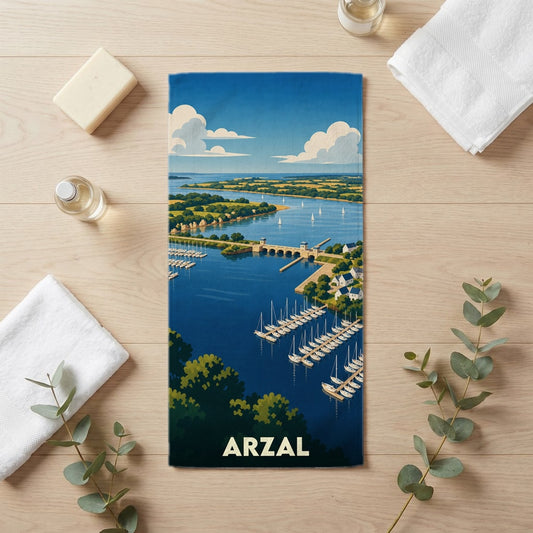 Serviette de bain 30 cm x 60 cm souvenir de Arzal