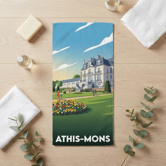 Serviette de bain 30 cm x 60 cm souvenir de Athis-Mons