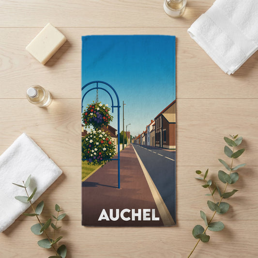 Serviette de bain 30 cm x 60 cm souvenir de Auchel