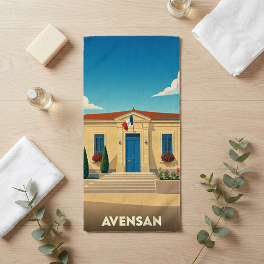 Serviette de bain 30 cm x 60 cm souvenir de Avensan