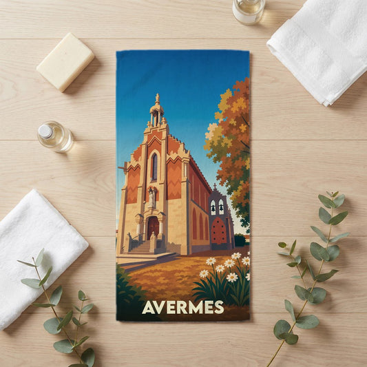 Serviette de bain 30 cm x 60 cm souvenir de Avermes