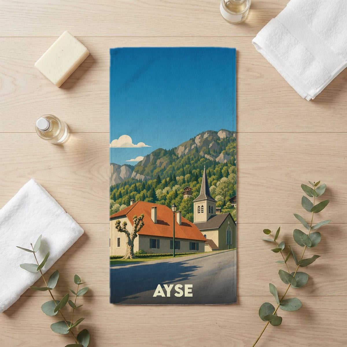 Serviette de bain 30 cm x 60 cm souvenir de Ayse