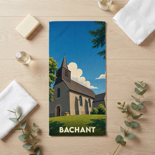 Serviette de bain 30 cm x 60 cm souvenir de Bachant