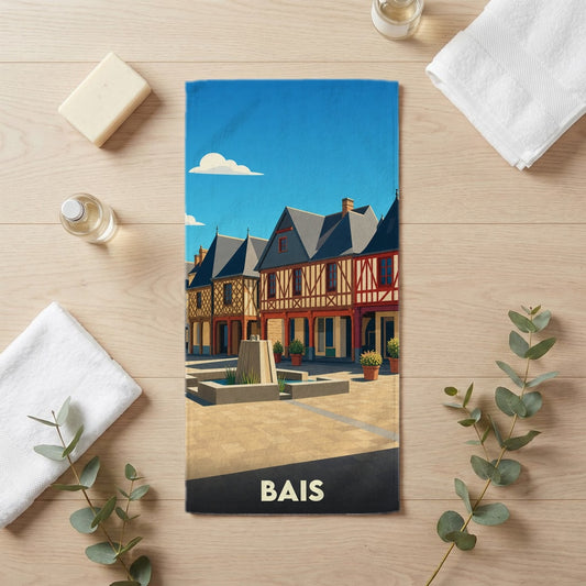 Serviette de bain 30 cm x 60 cm souvenir de Bais
