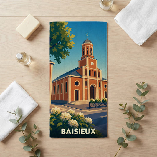 Serviette de bain 30 cm x 60 cm souvenir de Baisieux