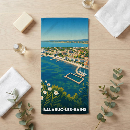 Serviette de bain 30 cm x 60 cm souvenir de Balaruc-les-Bains