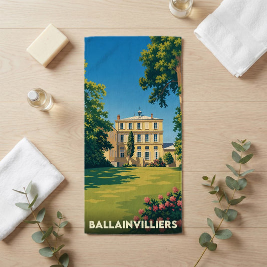 Serviette de bain 30 cm x 60 cm souvenir de Ballainvilliers