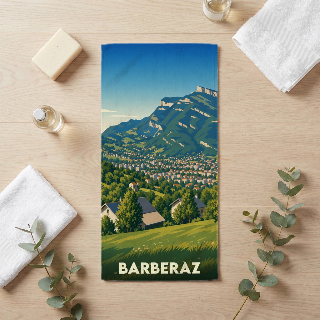 Serviette de bain 30 cm x 60 cm souvenir de Barberaz
