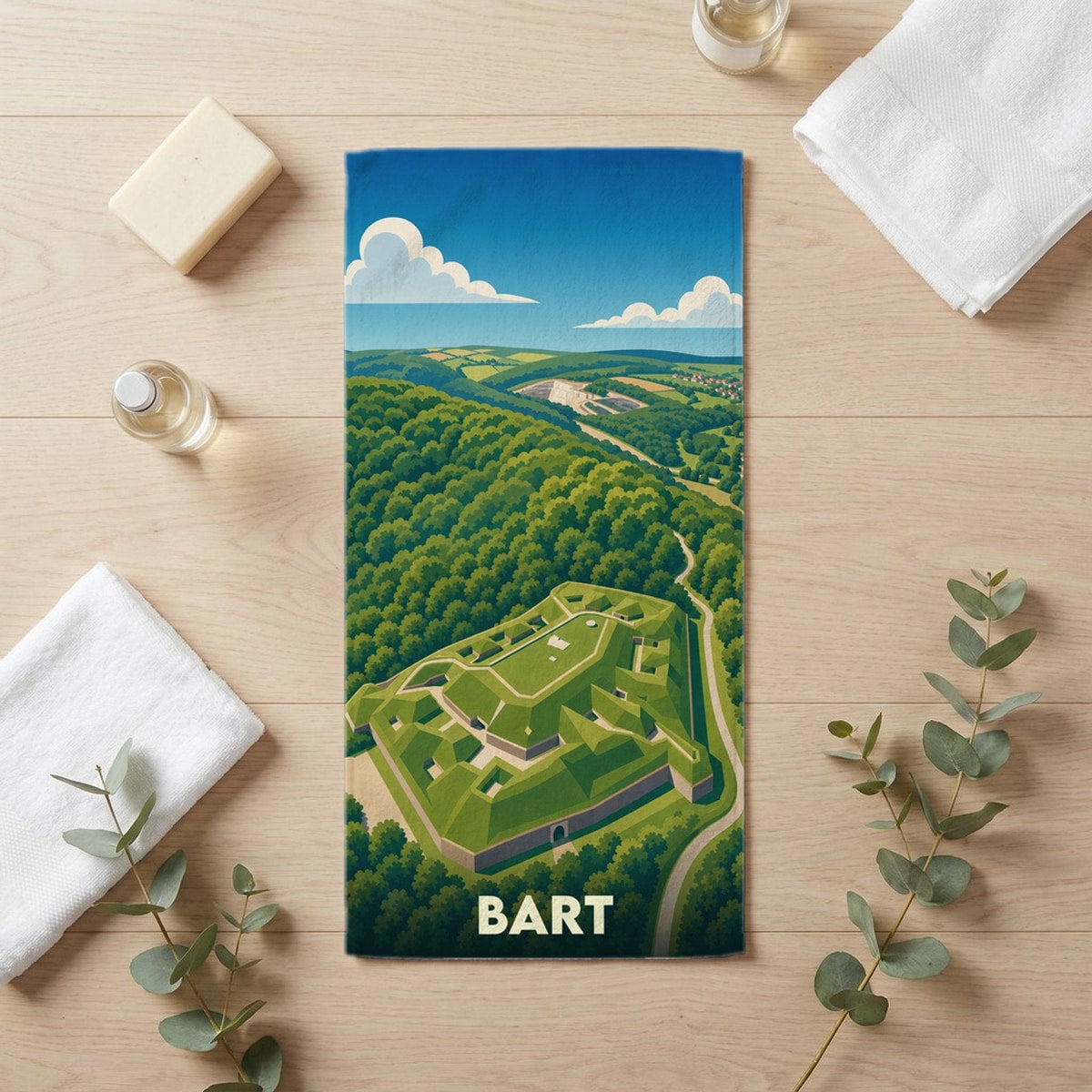 Serviette de bain 30 cm x 60 cm souvenir de Bart