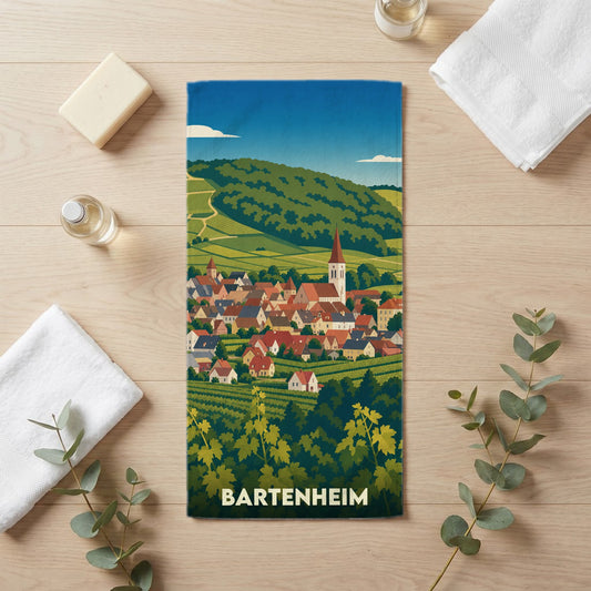 Serviette de bain 30 cm x 60 cm souvenir de Bartenheim