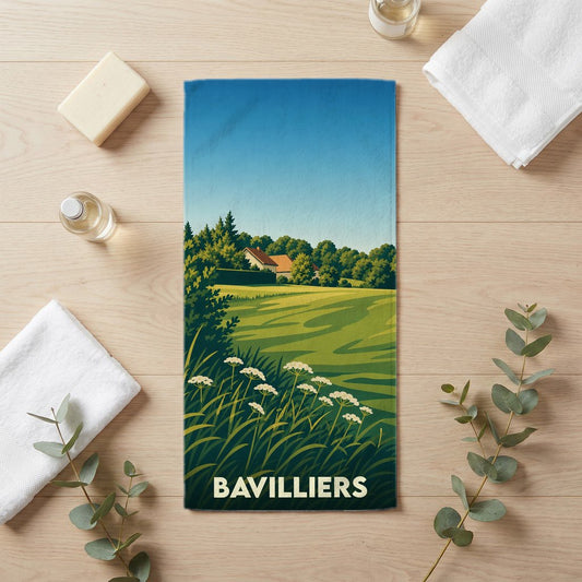 Serviette de bain 30 cm x 60 cm souvenir de Bavilliers