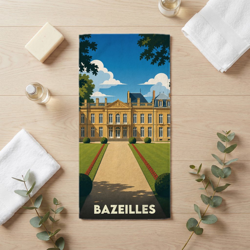 Serviette de bain 30 cm x 60 cm souvenir de Bazeilles