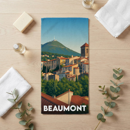 Serviette de bain 30 cm x 60 cm souvenir de Beaumont