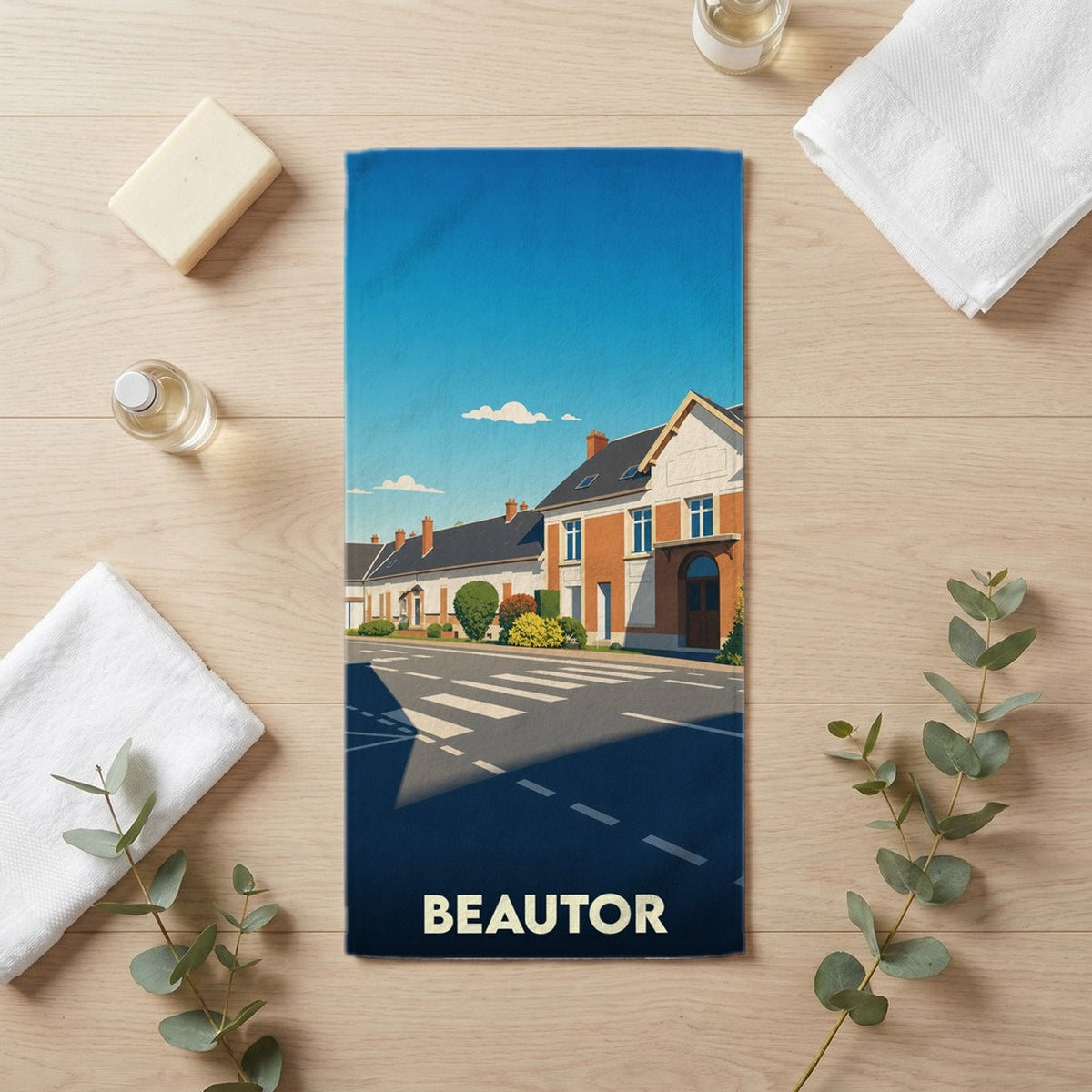 Serviette de bain 30 cm x 60 cm souvenir de Beautor