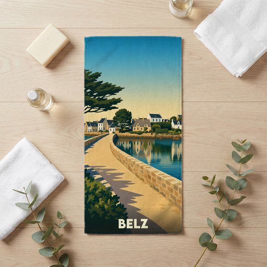 Serviette de bain 30 cm x 60 cm souvenir de Belz