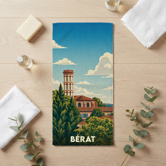 Serviette de bain 30 cm x 60 cm souvenir de Bérat