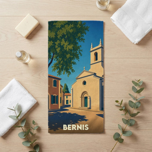 Serviette de bain 30 cm x 60 cm souvenir de Bernis