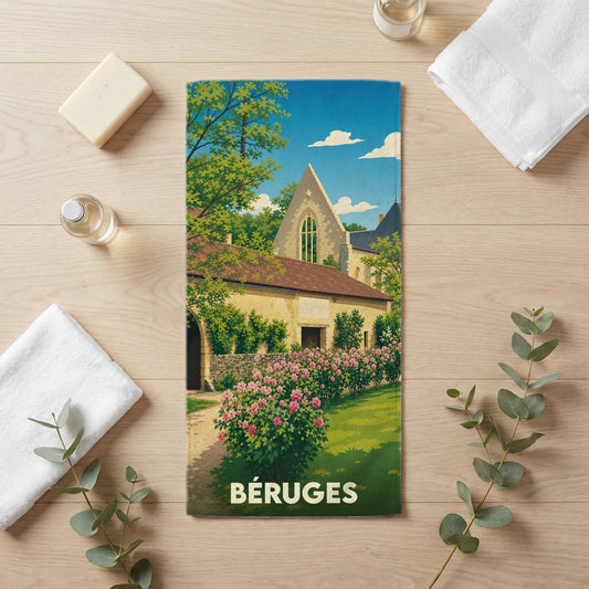 Serviette de bain 30 cm x 60 cm souvenir de Béruges