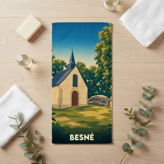 Serviette de bain 30 cm x 60 cm souvenir de Besné