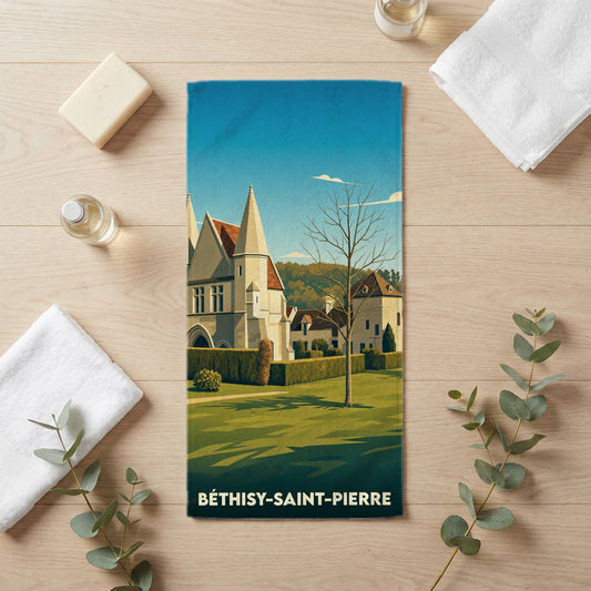 Serviette de bain 30 cm x 60 cm souvenir de Béthisy-Saint-Pierre