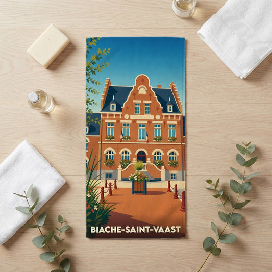 Serviette de bain 30 cm x 60 cm souvenir de Biache-Saint-Vaast