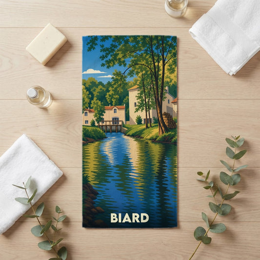 Serviette de bain 30 cm x 60 cm souvenir de Biard