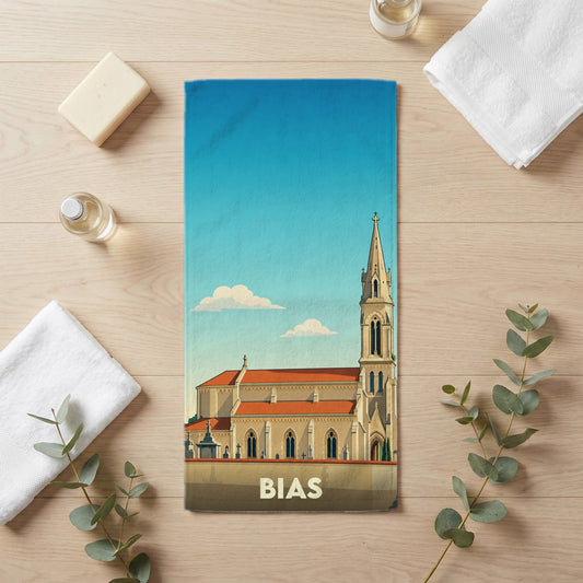 Serviette de bain 30 cm x 60 cm souvenir de Bias
